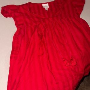 Red 100% cotton blouse